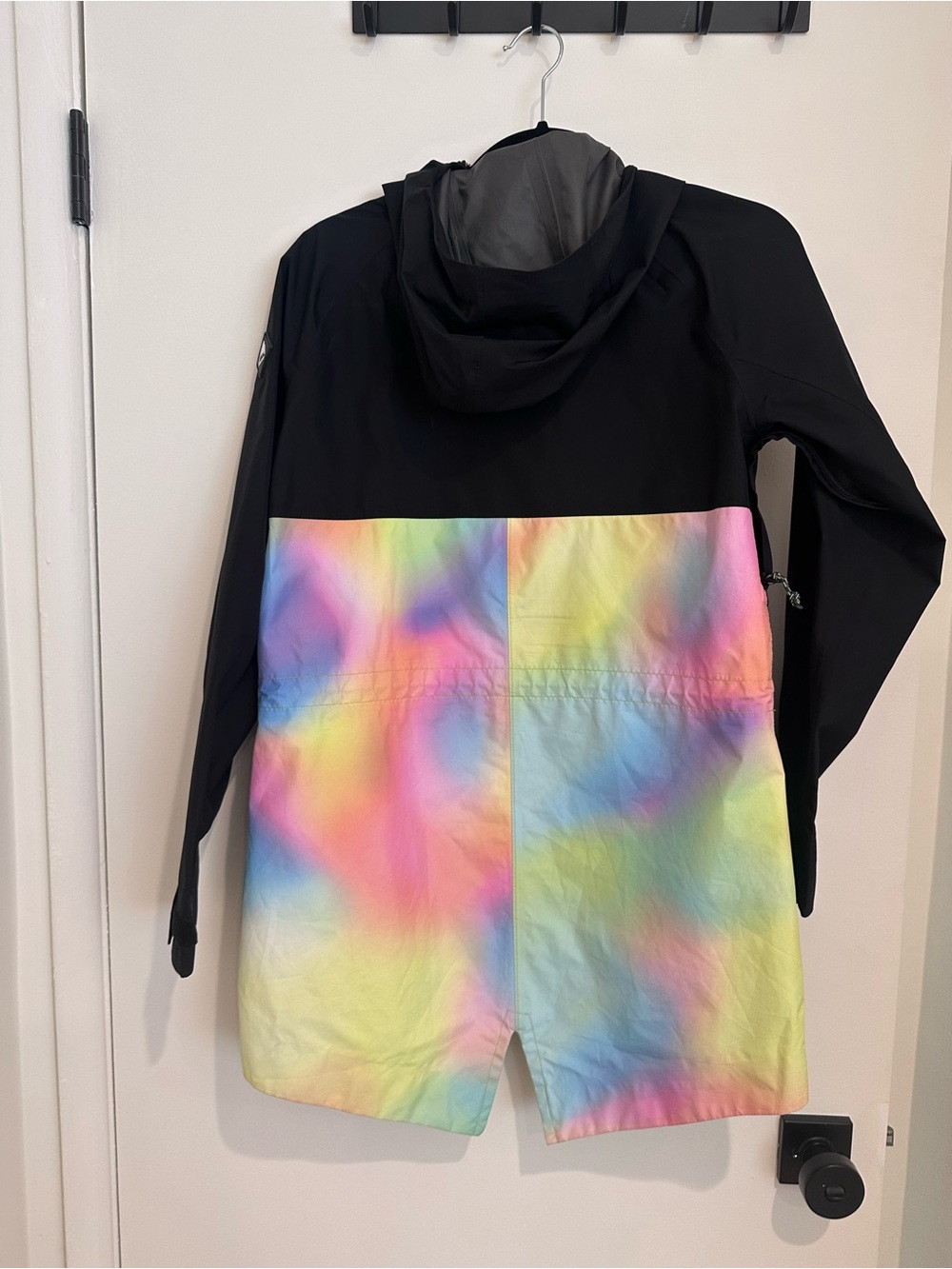 Burton rain jacket with iridescent back panel
